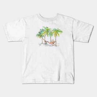 Dodo chills under the palms Kids T-Shirt